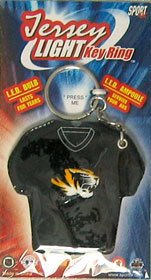 Sportfx International NCAA Missouri Tigers Keychain Jersey Keylight, Team Color, One Size
