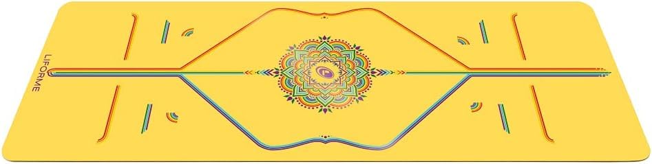 Liforme Printed Yoga Mat Collection - Free Yoga Bag, Patented Alignment System, Warrior-Like Grip, Non-Slip, Eco-Friendly, Biode