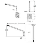 Magma Products, A10-240 Square Rail/Vertical Surface Mount, Multi, One Size
