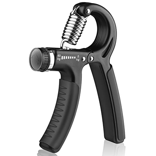 Grip Strength Trainer 1 Pack, Hand Grip Exerciser Strengthener With Adjustable Resistance 11-132 Lbs (5-60Kg), Forearm Strengthe