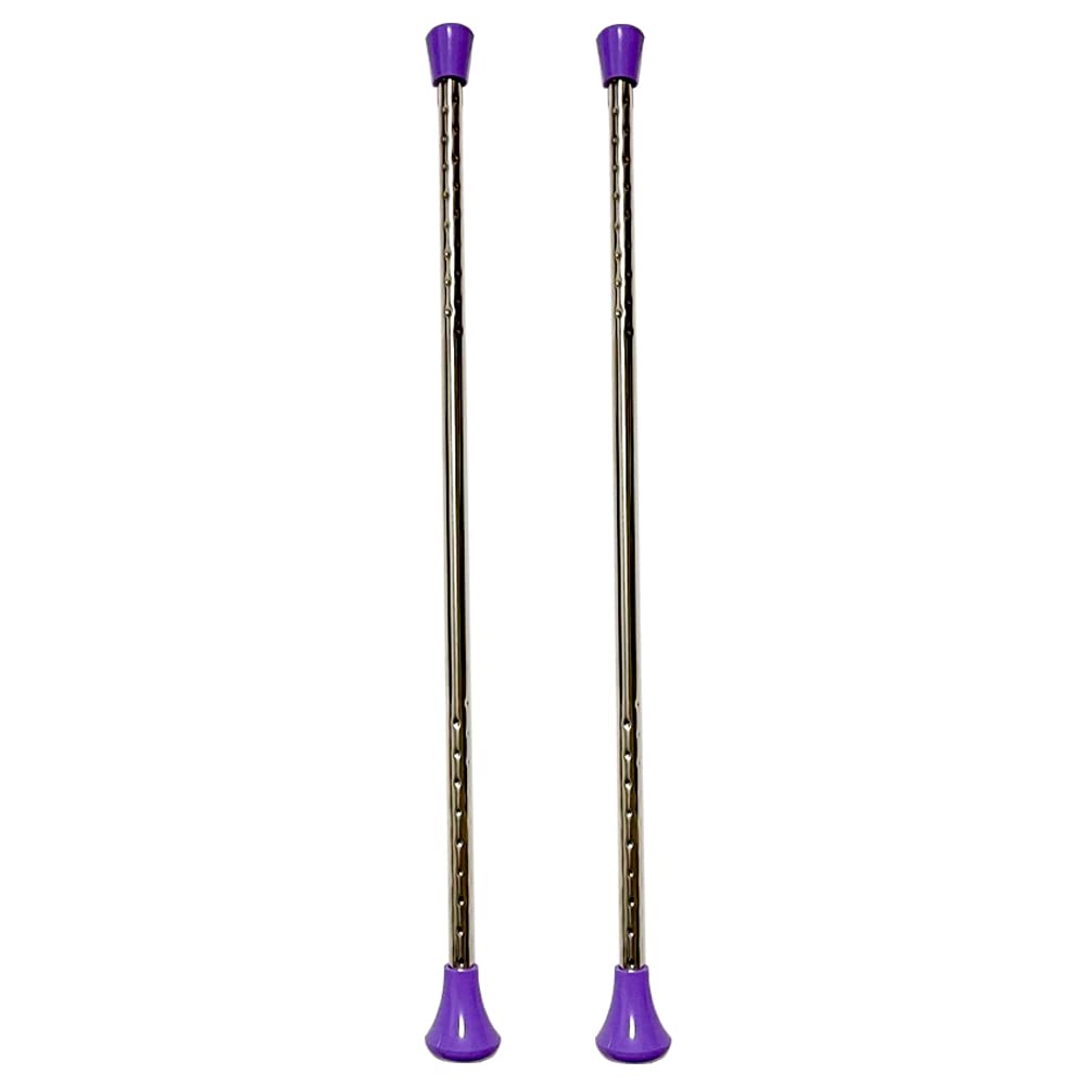 Dasiyoki Twirling Baton 2 Pieces Spinning Dance Baton Metal Gymnastics Parade Stick for Child in Majorette (Colorful Version, 2 