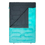 Teton Sports Cascade Double Sleeping Bag; Lightweight, Warm And Comfortable For Family Camping, Teal, 87 X 60