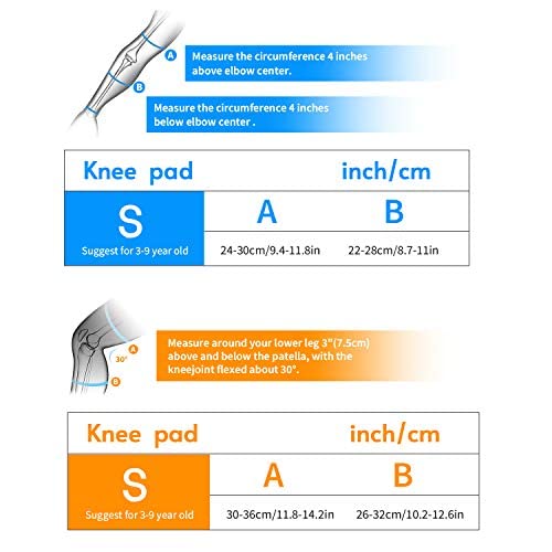 Kids/Youth Knee Pad Elbow Wrist Pads Guards Protective Gear Set, For Roller Skates,Cycling Bike,Skateboard,Inline Skatings,Scoot
