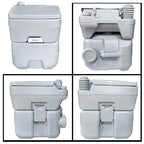 Hongk- 5 Gallon 20L Portable Toilet Flush Travel Camping Commode Potty Outdoor/Indoor