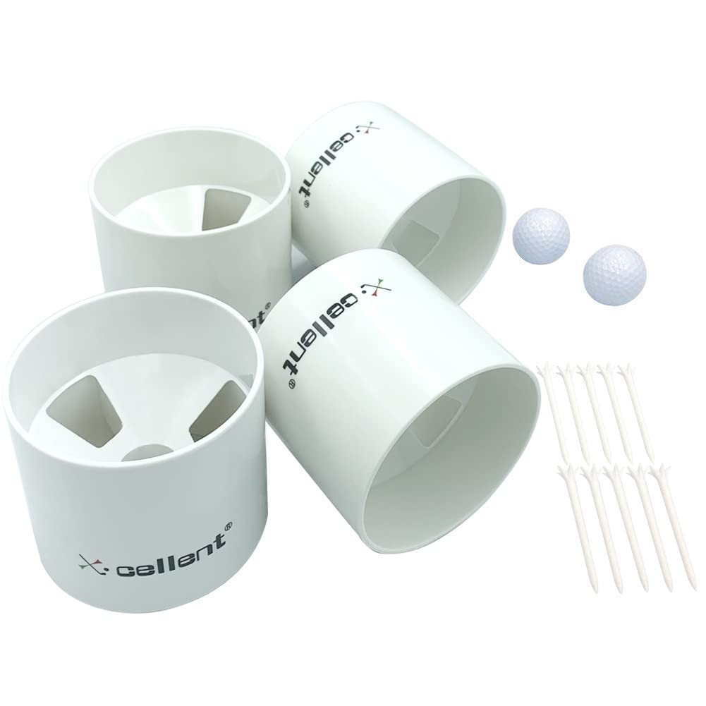 Xcellent Golf Green Cups Plastic Golf Hole Cups For Backyard Practice Putting Green,Outdoor Indoor Golf Putting Cup,2Pcs Practic