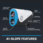 Bushnell Golf A1-Slope Laser Rangefinder - Ultra-Compact 6   Magnification, USB-C Rechargeable, Pinseeker JOLT, Slope On/Off