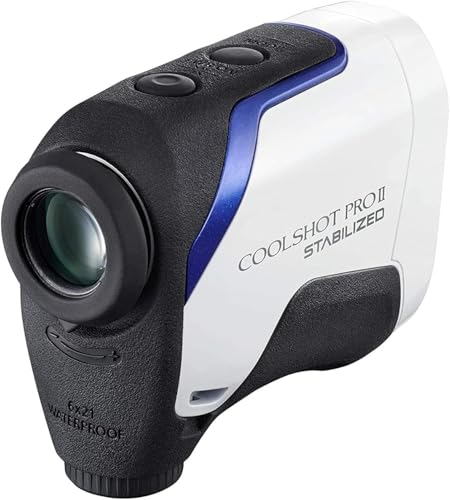 Nikon Coolshot Proii Stabilized Golf Rangefinder  Waterproof & Stabilized Laser Rangefinder With Slope, Oled Display And 5 Year