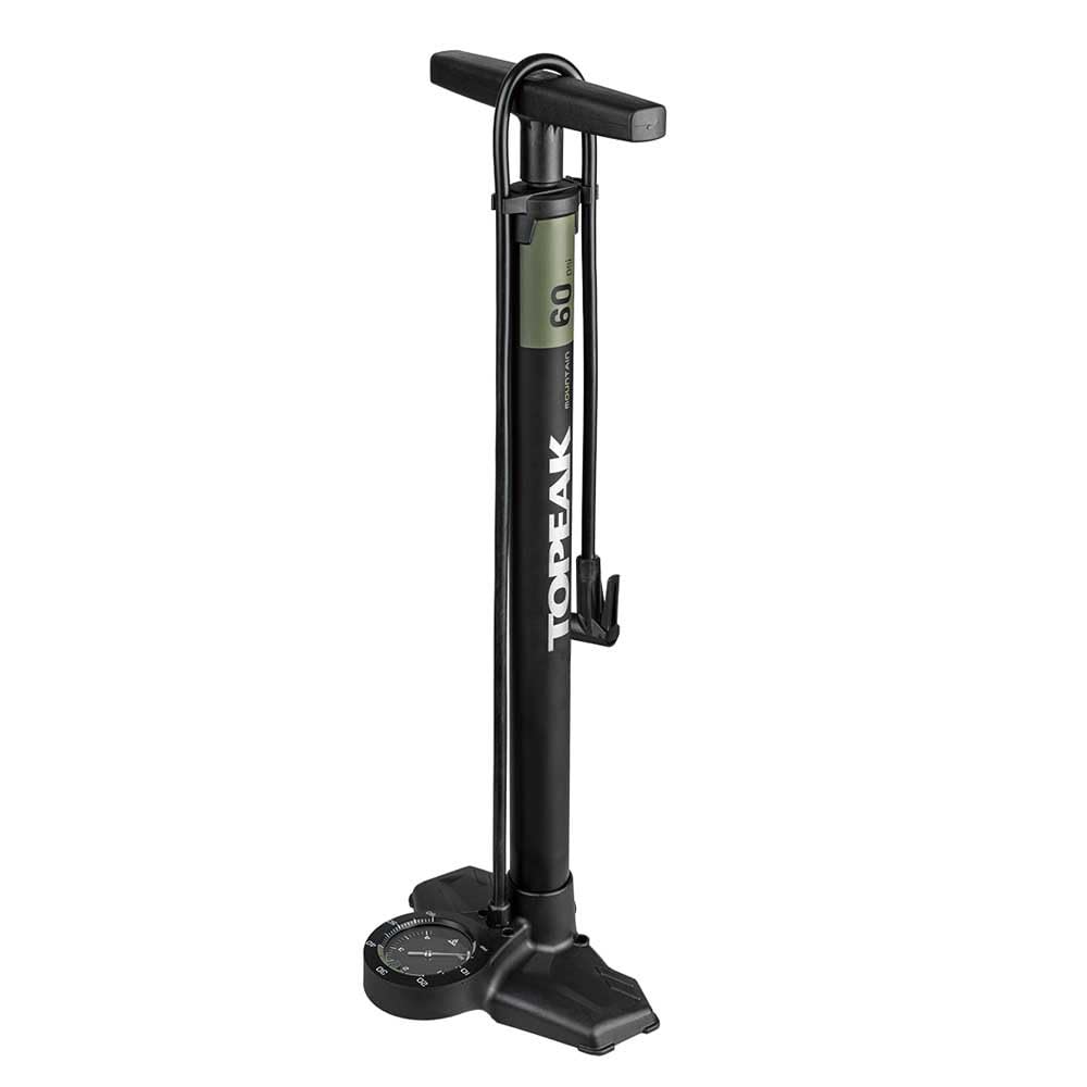 Topeak Joe Blow Mountian EX Bicycle Floor Pump with Analogue Gauge, Black and Green