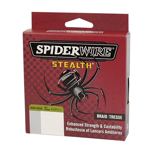 Spiderwire Stealth Superline, Moss Green, 40Lb | 18.1Kg, 500Yd | 457M Braided Fishing Line, Suitable For Freshwater And Saltwate