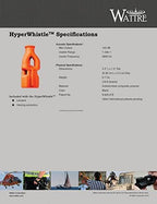 Hyperwhistle The Original Worlds Loudest Whistle Up To 142Db Loud, Very Long Range, For Referee, Coaches, Instructors, Sports, T