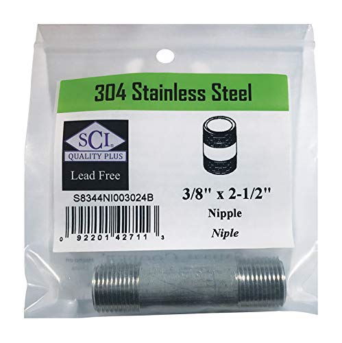 Nipple Ss 3/8'' X 2.5'' (Pack Of 1)