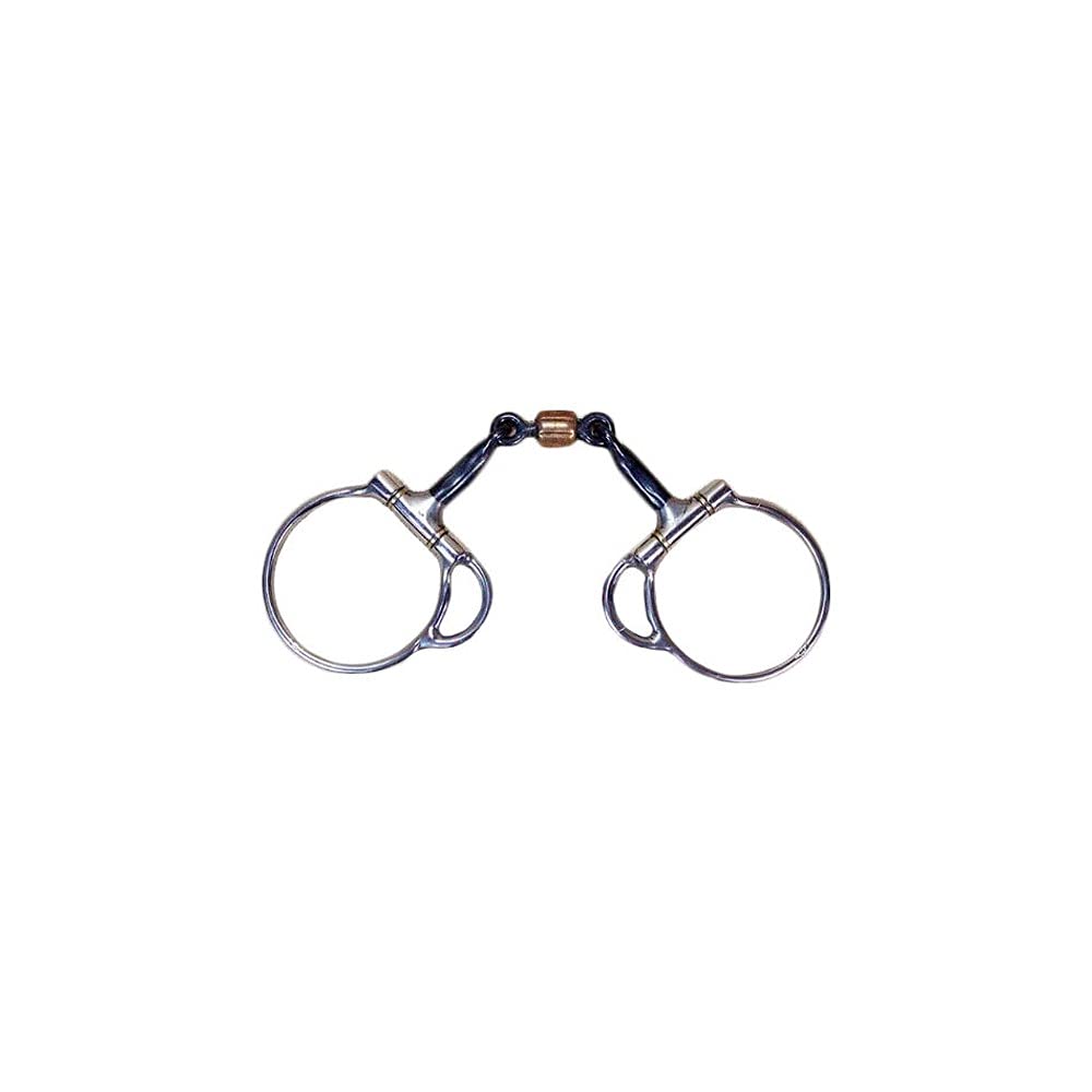 Reinsman 251 Trail Dee 3-Piece Smooth Sweet Iron Snaffle With Copper Roller; Stage A