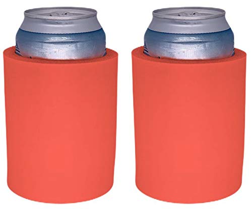 Blank Thick Foam Old School Can Cooler (2 Pack, Pink)