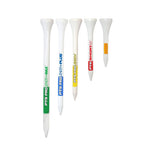 J&M Pts Pro Length Max Golf Tees (50-Count), White/Green, 4-Inch