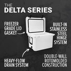 White Delta Series 125 Qt Cooler