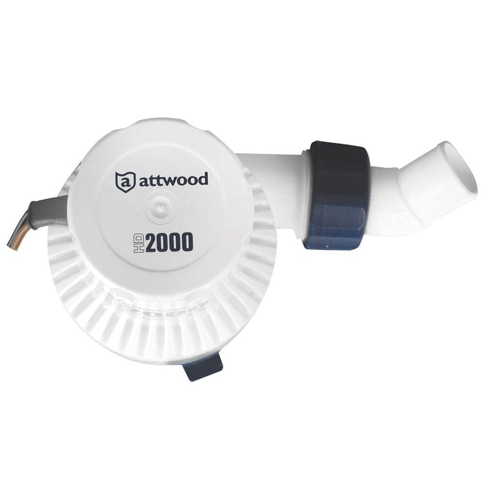 Attwood 4760-4 Heavy Duty 2,000 Gph Fully Submersible Boat Bilge Pump, White Finish