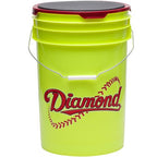 Diamond Sports Official Fastpitch 12Ysc Softballs With Bucket 18 Ball Pack W/Bucket, Yellow
