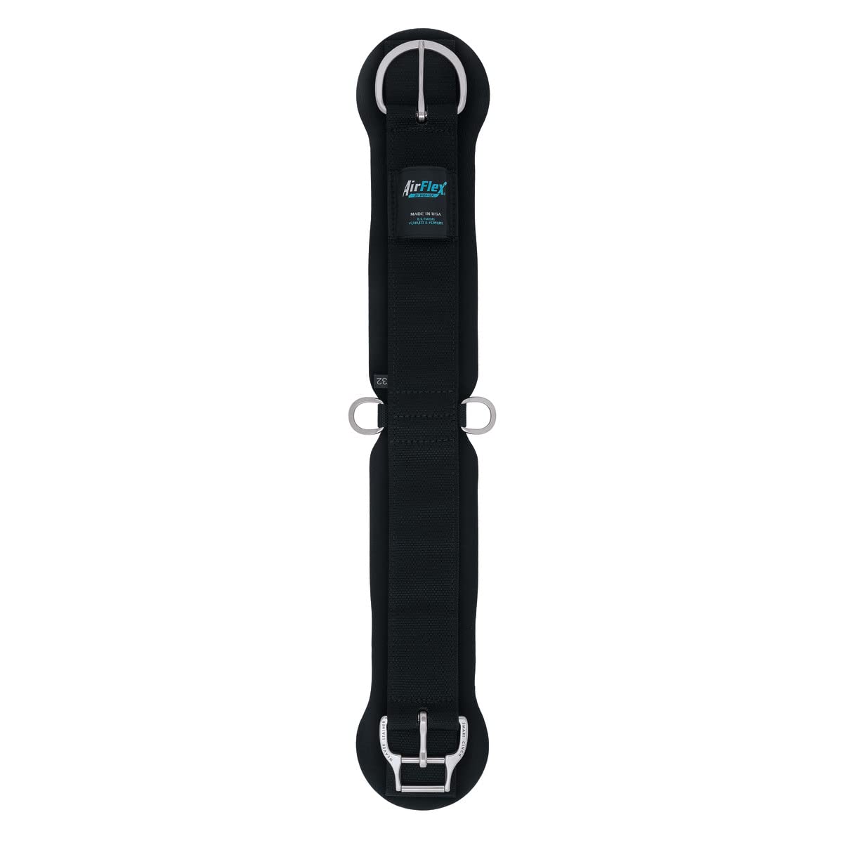 Weaver Leather AirFlex Straight Cinch , Black , 32