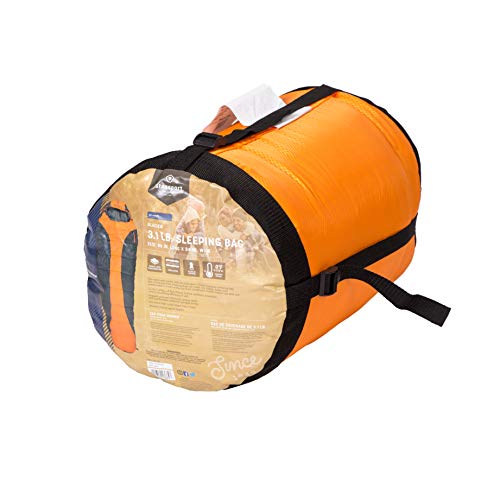 Stansport Glacier Mummy Sleeping Bag 3.1 Lb, Orange, 86'' L X 34'' W