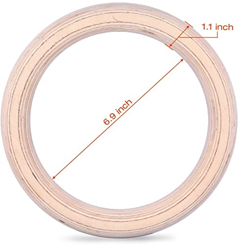 Kylin Sport Gymnastic Rings With Adjustable Straps Heavy Duty Exercise Gym Rings For Pull Ups And Dips,Cross-Training Workout,St