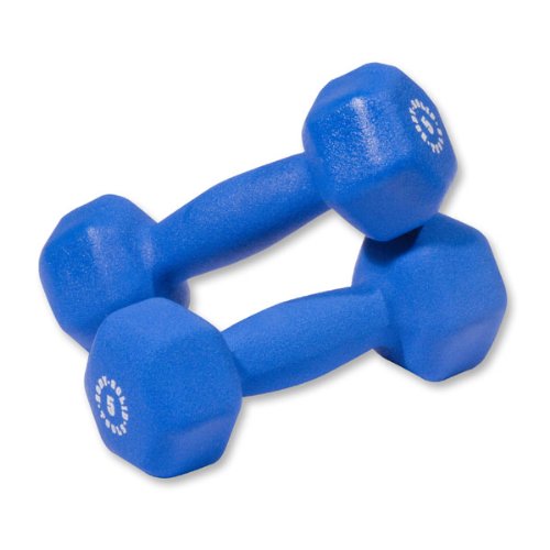 Body-Solid Tools (Bstnd5Pr) Neoprene Dumbbell For Weight And Aerobic Training, Pilates & Physical Therapy, Hand Weights Set For 