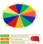 Sonyabecca Parachute 10 Feet For Kids With 12 Handles Play Parachute For 8 12 Kids Tent Cooperative Games Birthday