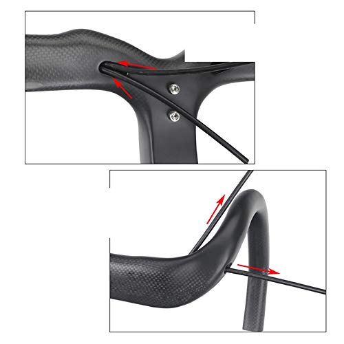 28.6 Integrated Bar And Stem Road Drop One Piece Handlebar Integrated Stem Road 100Mm Reach Carbon Fiber Drop Bar 420 * 100Mm