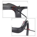 28.6 Integrated Bar And Stem Road Drop One Piece Handlebar Integrated Stem Road 100Mm Reach Carbon Fiber Drop Bar 420 * 100Mm