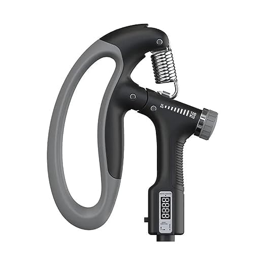VAKRA Adjustable Hand Grip Strengthener with Digital Counter  10100kg Forearm Exerciser for Hand, Wrist & Finger Training  Gr