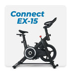 Echelon Ex-15 Smart Connect Fitness Bike, 30-Day Free Echelon Membership, Easy Storage, Small Spaces, Cushioned Seat, Solid, Sta