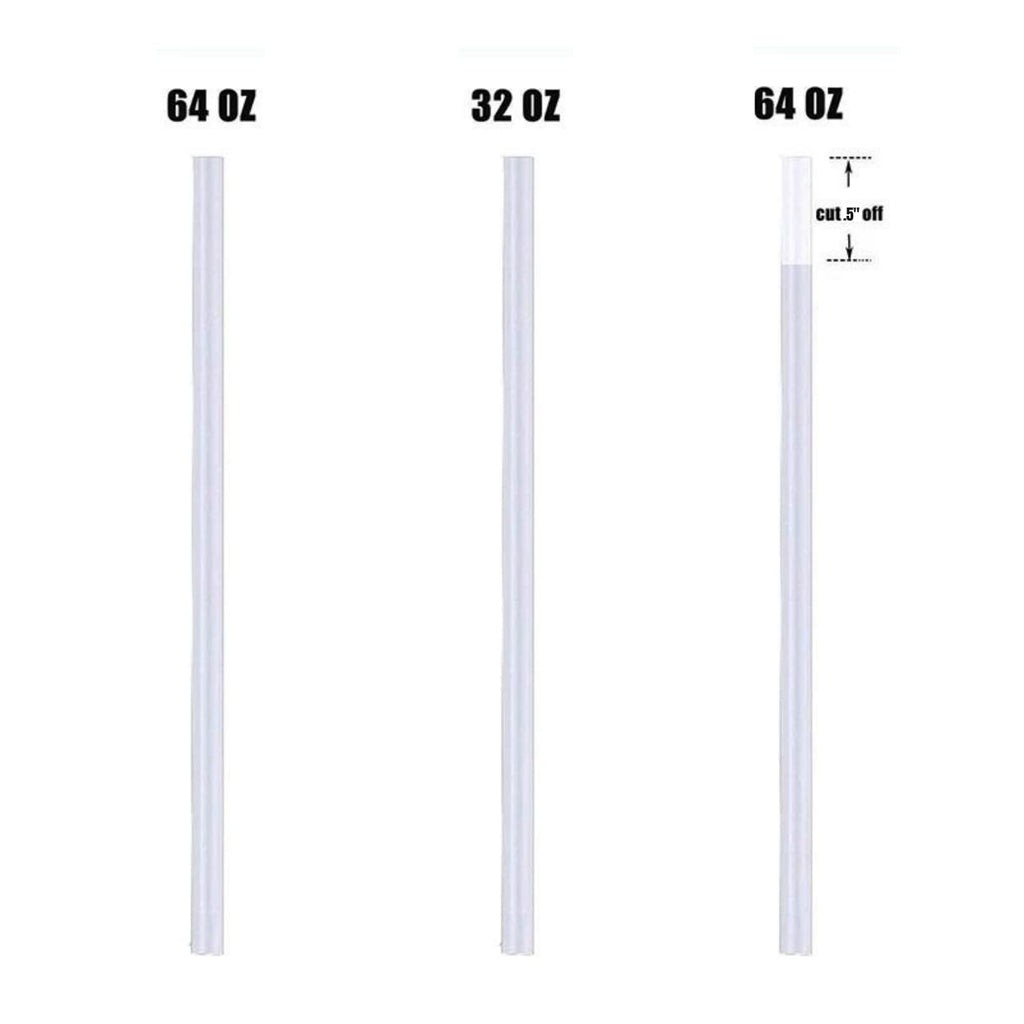 [6-Pack 8-Inch] Hydro Energy Replacement Straws For Hydro Flask Wide Mouth Water Bottle, 6 Straws And A 2 Straws Brushes Include