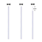 [6-Pack 8-Inch] Hydro Energy Replacement Straws For Hydro Flask Wide Mouth Water Bottle, 6 Straws And A 2 Straws Brushes Include