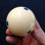 Loto Aaa-Grade Pro Cup Standard Pool-Billiard Cue Ball With 6 Dots (2-1/4'', 6 Oz) (Blue)