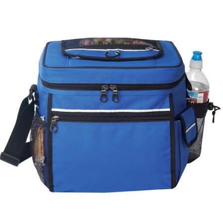 Blue - 24-Pack Camping Cooler With Easy Access Pocket