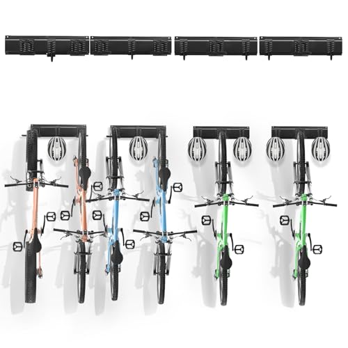 Vevor Bike Storage Rack, 6 Bike Racks And 6 Helmets Hooks, Wall Mount Bike Storage Hanger, Home & Garage Organizer, Customizable