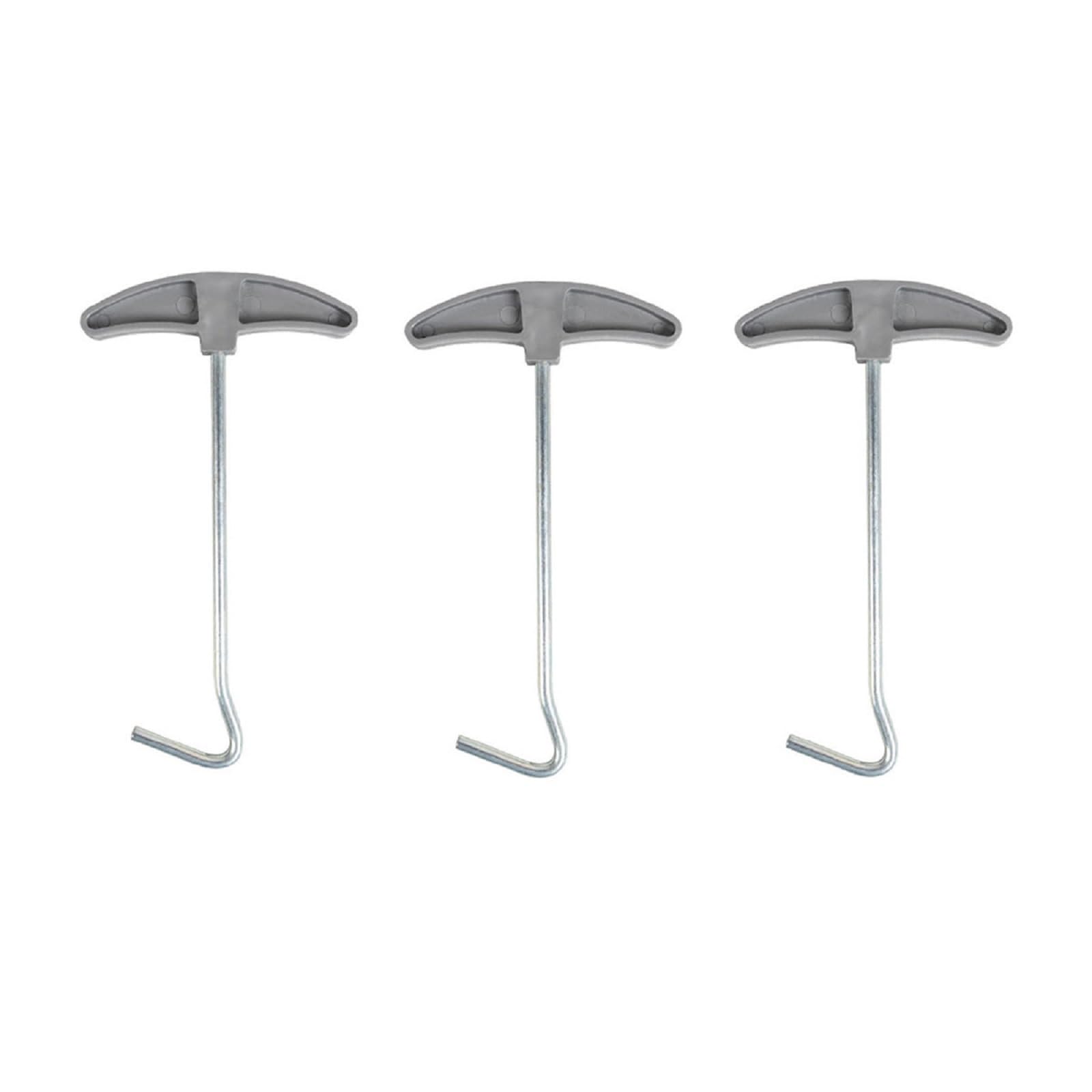 Laiyoho 3 Pcs Outdoor Tent Peg Puller Extractor With Plastic Handles, Portable Tool For Camping And Other Outdoor Activities