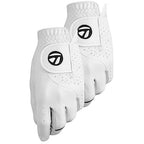 Taylormade Mens Stratus Tech Golf Glove (2 Pack), White, Small