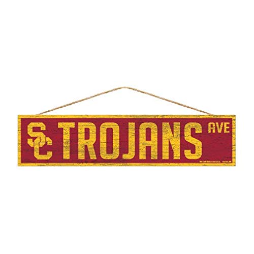 NCAA USC Trojans SignWood Avenue Design, Team Color, 4x17
