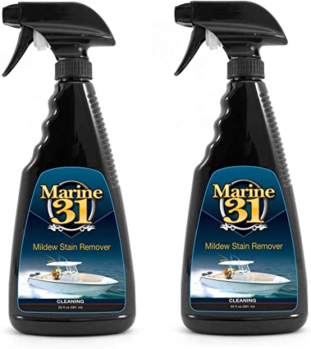 Marine 31 Mildew Stain Remover & Cleaner - Marine & Boat, Home & Patio, Bathroom & Shower Cleaner, 20Oz. - 2-Pack