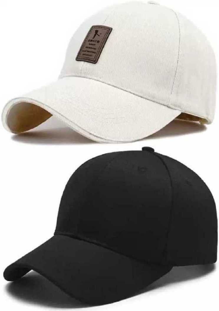 Fy Lane Combo Pack Of Two Baseball Cap Colour Black White