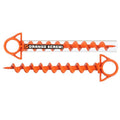 Orange Screw: The Ultimate Ground Anchor  Large 2 Pack Tent Stakes  Made In Usa (Orange)