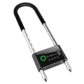Aurosmart Smart Padlock with Long Adjustable Shackle, Bike U-Lock with Fingerprint, App Control, Auto Lock, Heavy Duty Anti-Thef