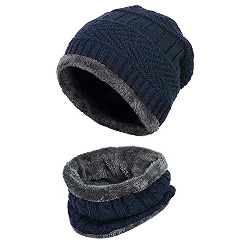 Gajraj Unisex Fur Hat (Pack Of 2) (SetB; SetN_Navy_Free Size)
