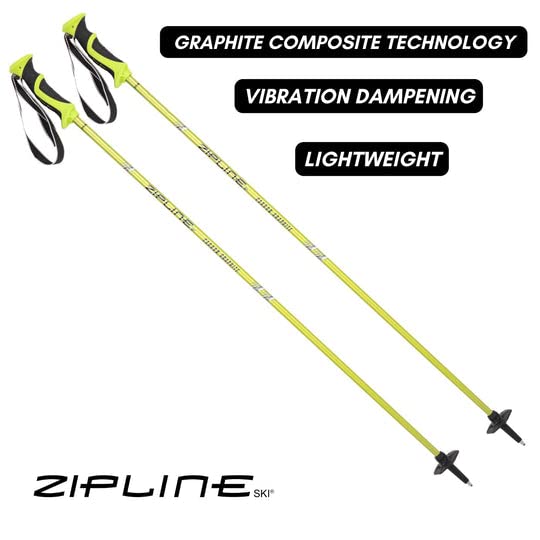 Ski Poles Graphite Carbon Composite - Zipline Lollipop U.S. Ski Team Official Supplier (Lemon, 44'' In./112 Cm)