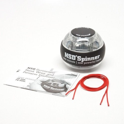 Nsd Essential Spinner Gyro Hand Grip Strengthener Wrist Forearm Exerciser, Crystal