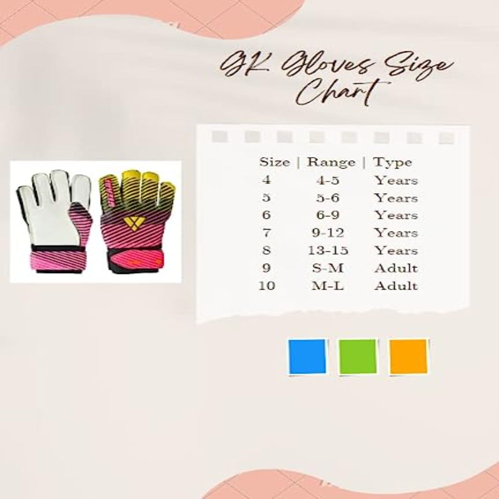 Vizari Saturn F.P. Goalkeeper Gloves W/ Finger Support – Green/Orange