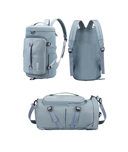 44L Polyester Gym Duffel Shoulder Bag For Women Men For Sports, Waterproof Dufflebag With Shoe And Wet Clothes Compartments Trav