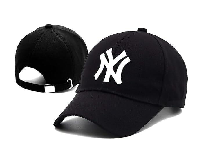 Ms Art & Craft Black Cotton Adjustable Unisex Cap Quick Drying Sun Hat For Summers Outdoor Activites Sports Baseball Black Hat F