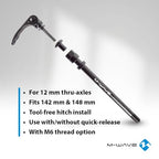 Stalwart Thru Axle With Lever, 15 Mm, Black