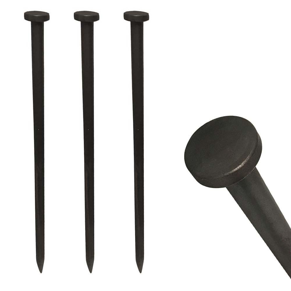 Moose Supply Single Head Metal Tent Stakes Heavy Duty Steel Ground Stake, Versatile Spikes To Anchor Commercial Inflatables, Eve